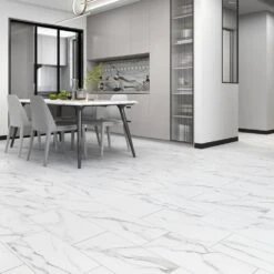 Featured Products 1 Liberty Floors Arctic White Marble - Lifestyle Plus 5mm Rigid Core Vinyl Flooring (314666)