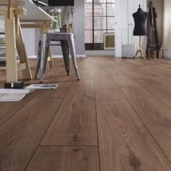 Home Wood Flooring Store 31 Kronotex Atlas Oak Coffee - Robusto Villa 12mm Laminate Flooring (217739)