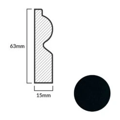 Leader Black Torus Laminate Skirting Board (2.4m) 3 Leader Black Torus Laminate Skirting Board (2.4m) -Home Wood Flooring Store black torus laminate skirting board 2 4m p84894 191825 image