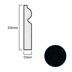 Leader Black Torus Laminate Skirting Board (2.4m) 4 Leader Black Torus Laminate Skirting Board (2.4m) -Home Wood Flooring Store black torus laminate skirting board 2 4m p84894 191826 image